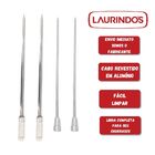 4x Espetos Espada/coração De Inox Lâmina 50cm Para Churrasco