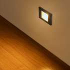 4x Luminária Parede Escada Balizador Embutir Cx 4x2 Preto + L