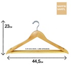 50 Cabides De Madeira Claro Marfim De Alta Qualidade