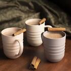 50 Canecas Bambu Plástico Lines Refeitório 300ml Sortida Lyor