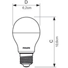 50 Lâmpadas Led Philips Bulbo 9w Branco Quente Equivale 60w