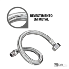 50 Mangueiras Engate Flexível Aço Inox 40 Cm 1/2