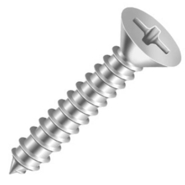 50 Pçs Parafuso Chata Phillips Inox Atarrachante 3,5 X 38