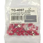 50 Pçs Terminal Garfo Pré Isolado Vermelho 0,5mm À 1,5mm M4