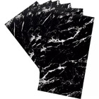 50 Placas Adesiva Parede Piso Painel Mármore Preto Vinílico P