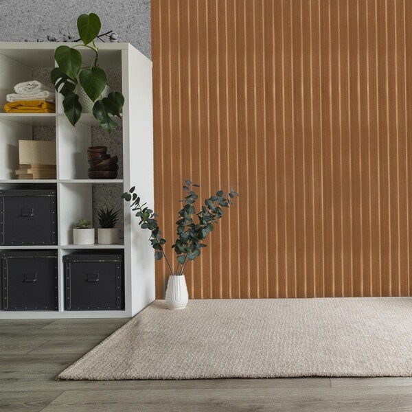 50 Placas Adesivas Painel De Parede Ripado Montável Mdf 50x11