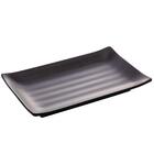 50 Pratos Restaurante Travessas Melamina Sushi Preto 17,5x11x