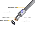 50 Unidades Ducha Higiênica Roda Em Metal Cromado C40 1.20m C