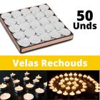 50 Velas Rechaud Decoração Festas Casamento Lâmparina Branca