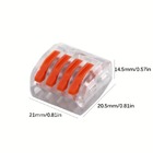 50x Conector De Emenda Rápida Alavanca Borne 4 Fios