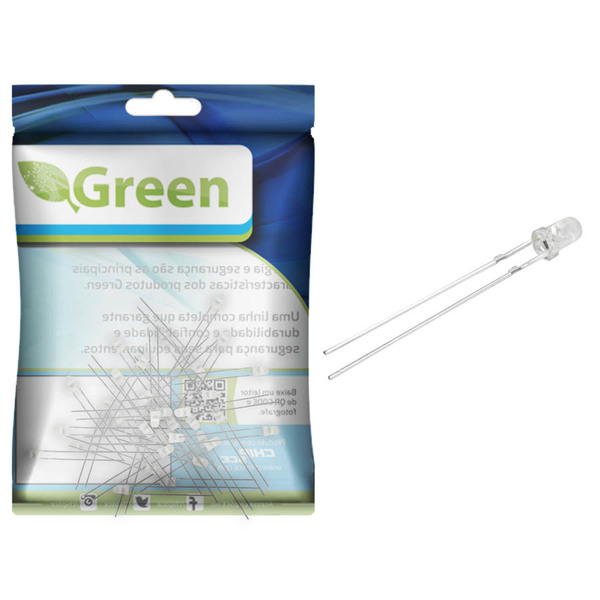 50x Led Alto Brilho 3mm - Projetos Em Geral - Vermelho