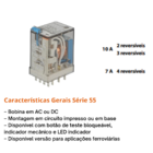 553290240040 Mini Rele Industrial Fixavel Em Base 2reversívei