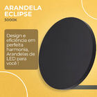 5 Arandela Eclipse 12w Externa/interna Para Parede 3000k