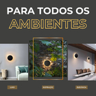 5 Arandela Eclipse 12w Externa/interna Para Parede 3000k