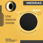 5 Arandela Eclipse 12w Externa/interna Para Parede 3000k