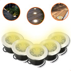 5 Balizador De Solo Led Chão Jardim 5w Embutir Blindado Branc