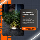 5 Balizador De Solo Led Chão Jardim 5w Embutir Blindado Branc