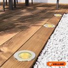 5 Balizador De Solo Led Chão Jardim 5w Embutir Blindado Branc