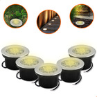 5 Balizador De Solo Led Chão Jardim 7w Embutir Blindado Branc