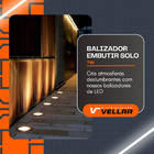 5 Balizador De Solo Led Chão Jardim 7w Embutir Blindado Branc