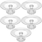 5 Boleiras Com Pé Prato Porta Bolo 25cm Cristal Renaissance B