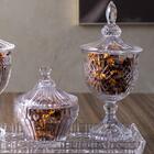 5 Bombonieres De Vidro Cristal Potiches Pedestal Lyor Dublin