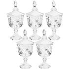 5 Bombonieres De Vidro Cristal Potiches Pedestal Lyor Dublin