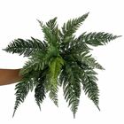 5 Buquês De Folhagens Samambaia Artificial Revestida Em Silic