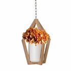 5 Buquês De Mini Hortênsias Artificiais Flores Laranjas Para