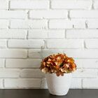 5 Buquês De Mini Hortênsias Artificiais Flores Laranjas Para