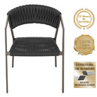 5 Cadeiras Atenas Tricô Náutico E Alumínio Com Proteção Uv Pa