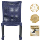 5 Cadeiras Corda Náutica Cannes Em Alumínio Com Pintura Eletr