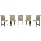 5 Cadeiras Corda Náutica Cannes Em Alumínio Com Pintura Eletr