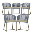 5 Cadeiras De Jantar Área Noronha Em Alumínio Com Pintura Fen