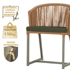 5 Cadeiras De Jantar Área Noronha Em Alumínio Com Pintura Fen