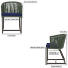 5 Cadeiras De Jantar Área Noronha Em Alumínio Com Pintura Mar