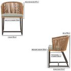 5 Cadeiras De Jantar Área Noronha Em Alumínio Com Pintura Mar