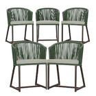 5 Cadeiras De Jantar Área Noronha Em Alumínio Com Pintura Mar