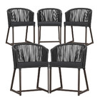 5 Cadeiras De Jantar Área Noronha Em Alumínio Com Pintura Mar