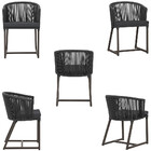 5 Cadeiras De Jantar Área Noronha Em Alumínio Com Pintura Mar