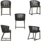 5 Cadeiras De Jantar Área Noronha Em Alumínio Com Pintura Mar