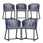 5 Cadeiras De Jantar Área Noronha Em Alumínio Com Pintura Pre