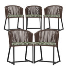 5 Cadeiras De Jantar Área Noronha Em Alumínio Com Pintura Pre