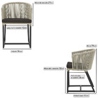 5 Cadeiras De Jantar Área Noronha Em Alumínio Com Pintura Pre