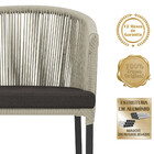 5 Cadeiras De Jantar Área Noronha Em Alumínio Com Pintura Pre