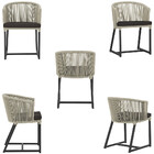 5 Cadeiras De Jantar Área Noronha Em Alumínio Com Pintura Pre