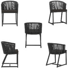 5 Cadeiras De Jantar Área Noronha Em Alumínio Com Pintura Pre