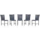 5 Cadeiras De Jantar Cannes De Alumínio Com Pintura Fendi E T