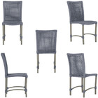 5 Cadeiras De Jantar Cannes De Alumínio Com Pintura Fendi E T