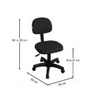 5 Cadeiras Secretária Top Giratória Plus Preto